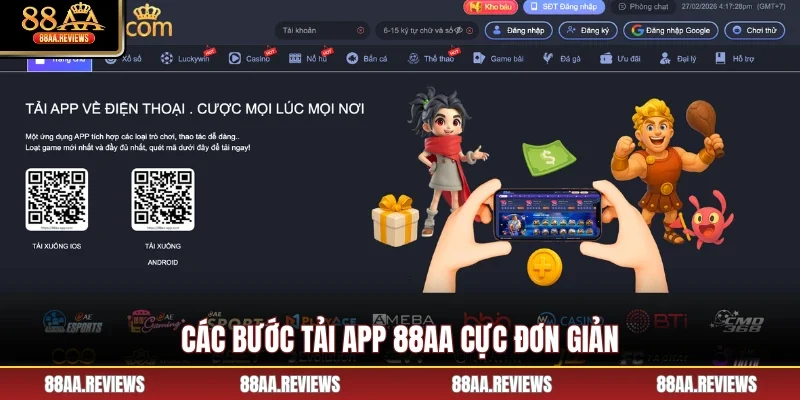 Các bước tải app 88AA cực đơn giản