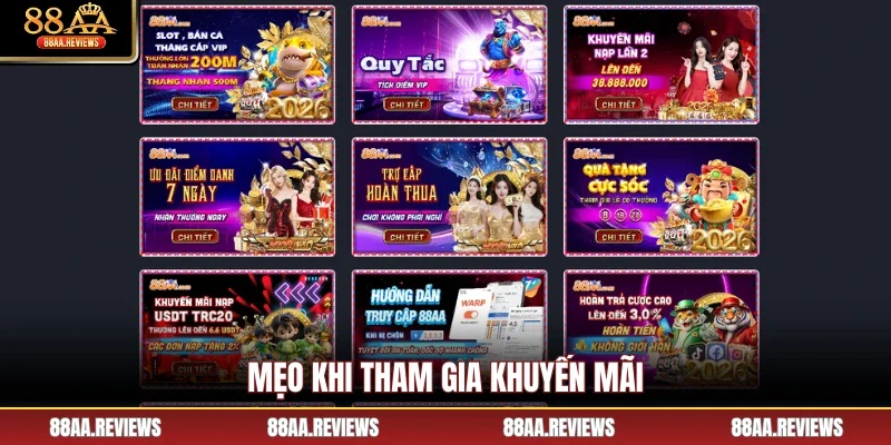 Mẹo khi tham gia khuyến mãi